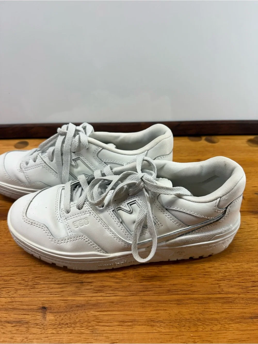 New Balance 550 White Lace-Up Sneakers